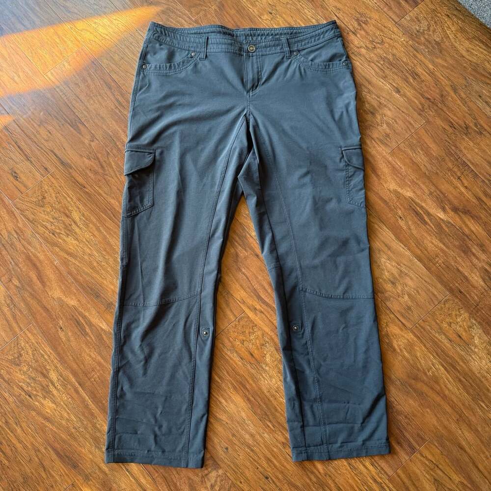 Kuhl Freeflex Roll-Up Cargo Pants Charcoal Womens size 16